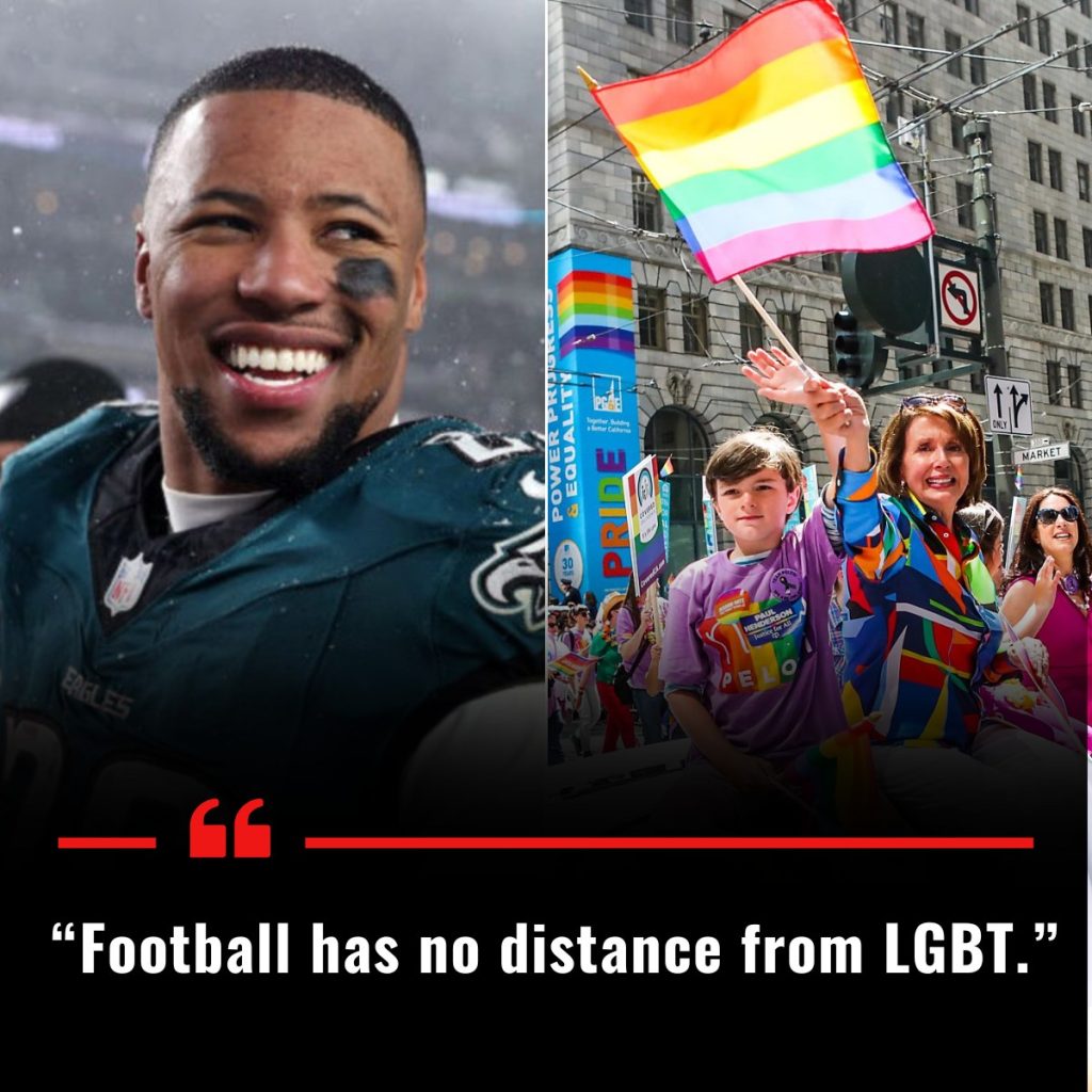 BREAKING NFL NEWS: A wave of emotion hit the football world as Philadelphia Eagles superstar Saquon Barkley made headlines by joining Pride activities, carrying the powerful message: “Football has no distance from LGBT.”