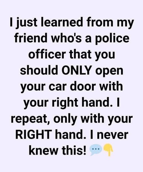 The Surprising Reason to Use Your Right Hand When Opening a Car Door