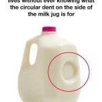 The Hidden Purpose Behind That Little Dent on Your Milk Jug — And Why It Matters More Than You Think