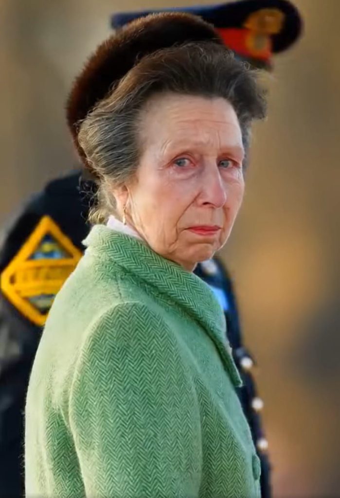Under the shadow of Buckingham, Princess Anne stood pale and trembling, her tear-filled eyes fixed on the crowd. In a chilling silence, she delivered the cryptic words: ‘I regret to tell you… Queen Camilla…