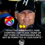 BREAKING NEWS: After the shocking assassination of Charlie Kirk for his alleged anti-LGBT stance, Hendrick Motorsports owner Rick Hendrick has shaken the entire NASCAR world with a bombshell announcement: “Starting immediately, fans displaying LGBT-related flags, signs, or propaganda will not be allowed inside our events.”