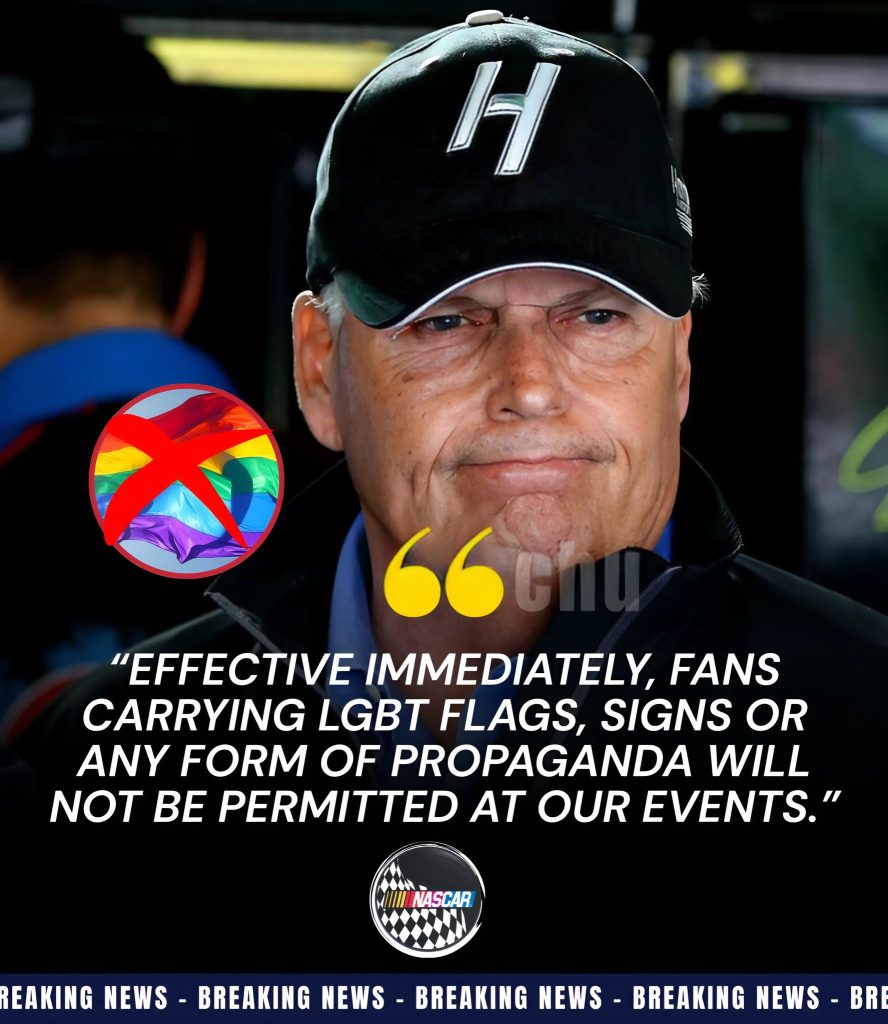 BREAKING NEWS: After the shocking assassination of Charlie Kirk for his alleged anti-LGBT stance, Hendrick Motorsports owner Rick Hendrick has shaken the entire NASCAR world with a bombshell announcement: “Starting immediately, fans displaying LGBT-related flags, signs, or propaganda will not be allowed inside our events.”