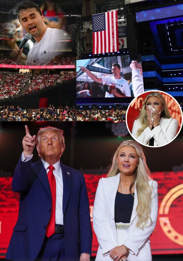 Standing before thousands, Erika Kirk spoke not with theatrics but with steady resolve. Just eleven days after Charlie’s death at 31, she recalled a moment that defined their life together: his declaration at America Fest 2023, “Here I am, Lord; send me.” That prayer, she said, was answered in ways they could never have imagined.