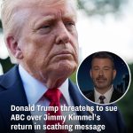Donald Trump threatens to sue ABC over Jimmy Kimmel’s return in scathing message